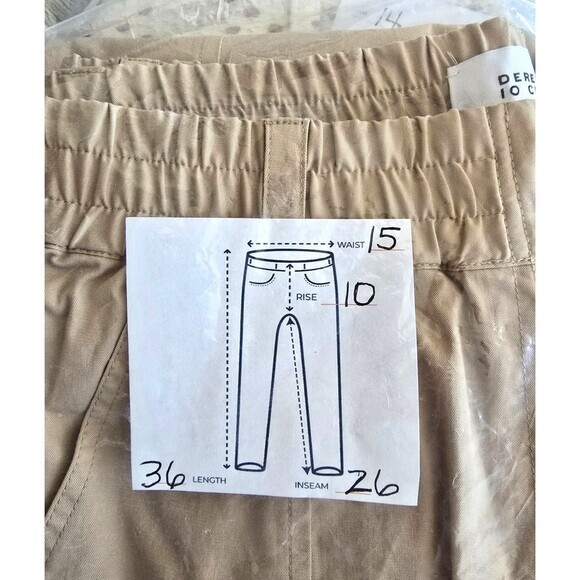 Derek Lam 10 Crosby Women's Joggers Khaki Tan Pants Size 8 Medium - Picture 3 of 12